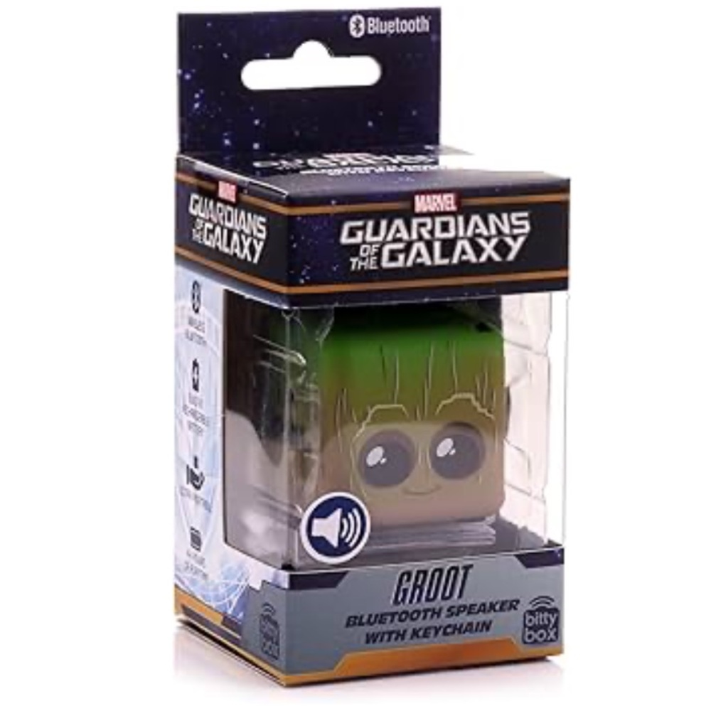 Bitty Boomers Marvel Groot Bitty Box 1.3 Inch Keychain Bluetooth Speaker